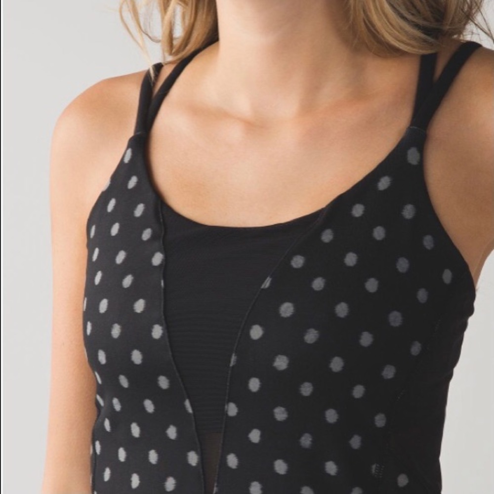 Lululemon Exquisite Tank, Polka Dot, Size 8